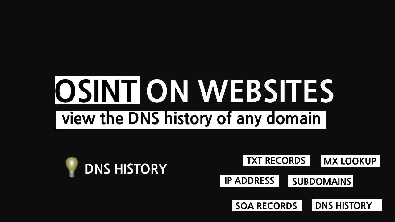 view the DNS history of any domain