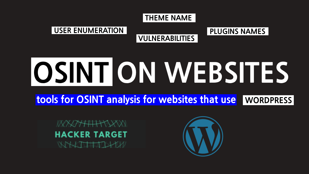 tools for OSINT analysis for websites that use wordpress