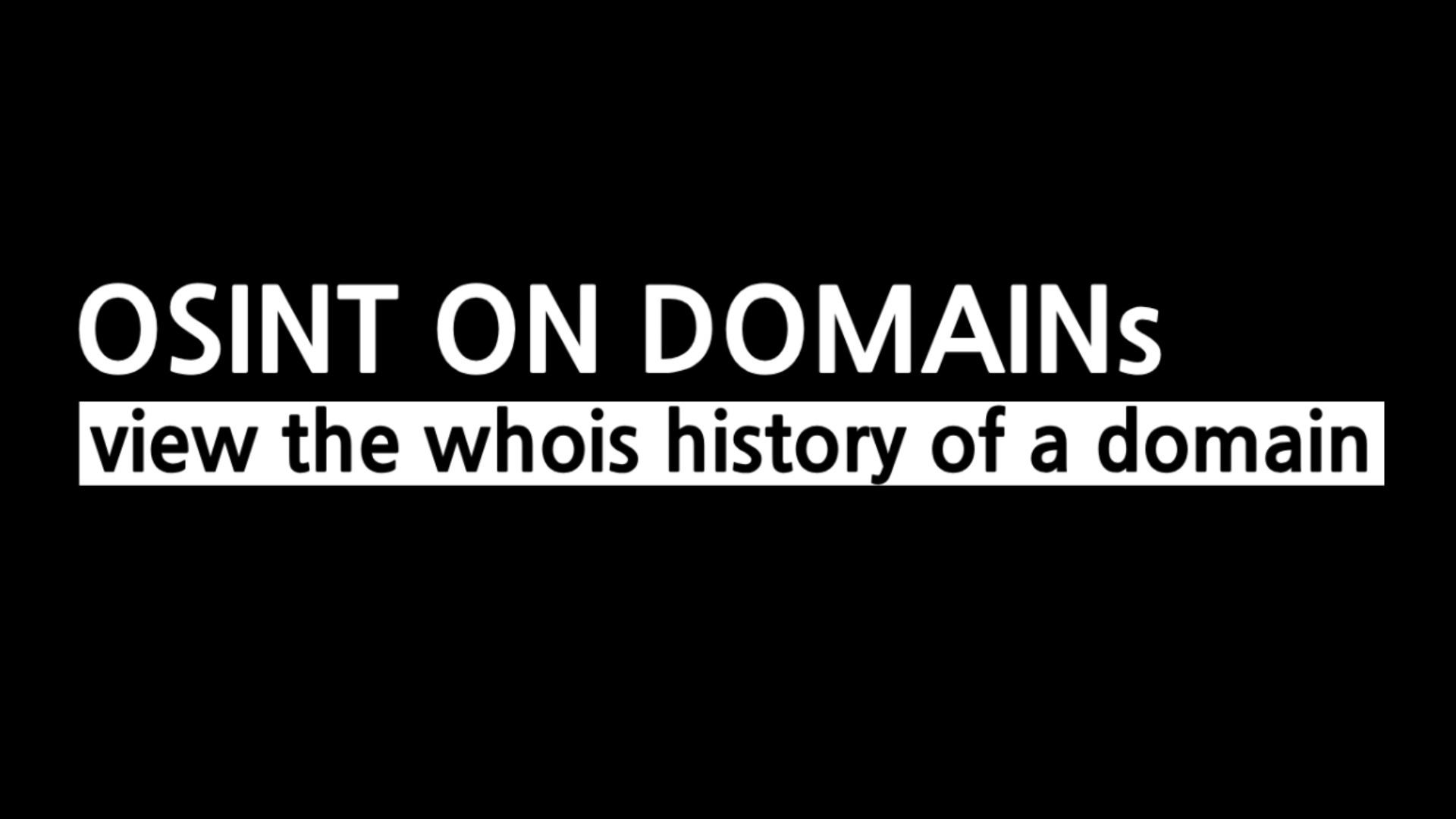 view whois history of any website