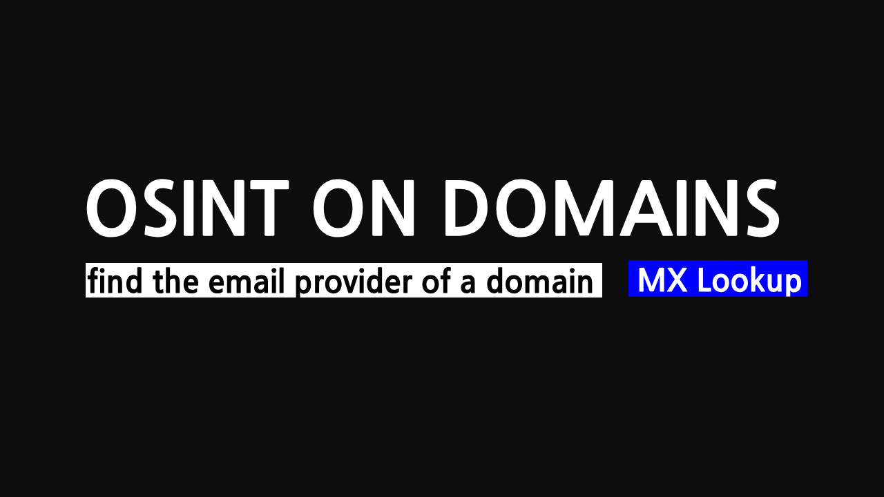 find the email provider of a domain (MX Lookup)