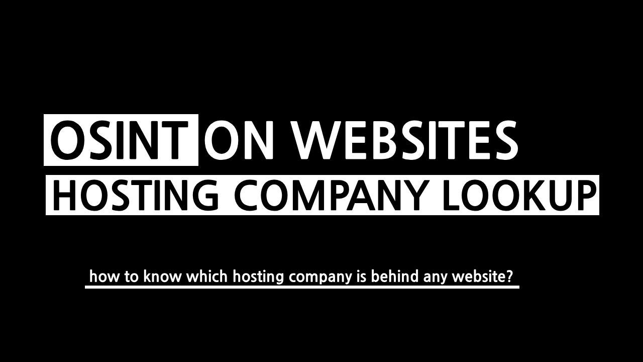 how to know which hosting company is behind any website?